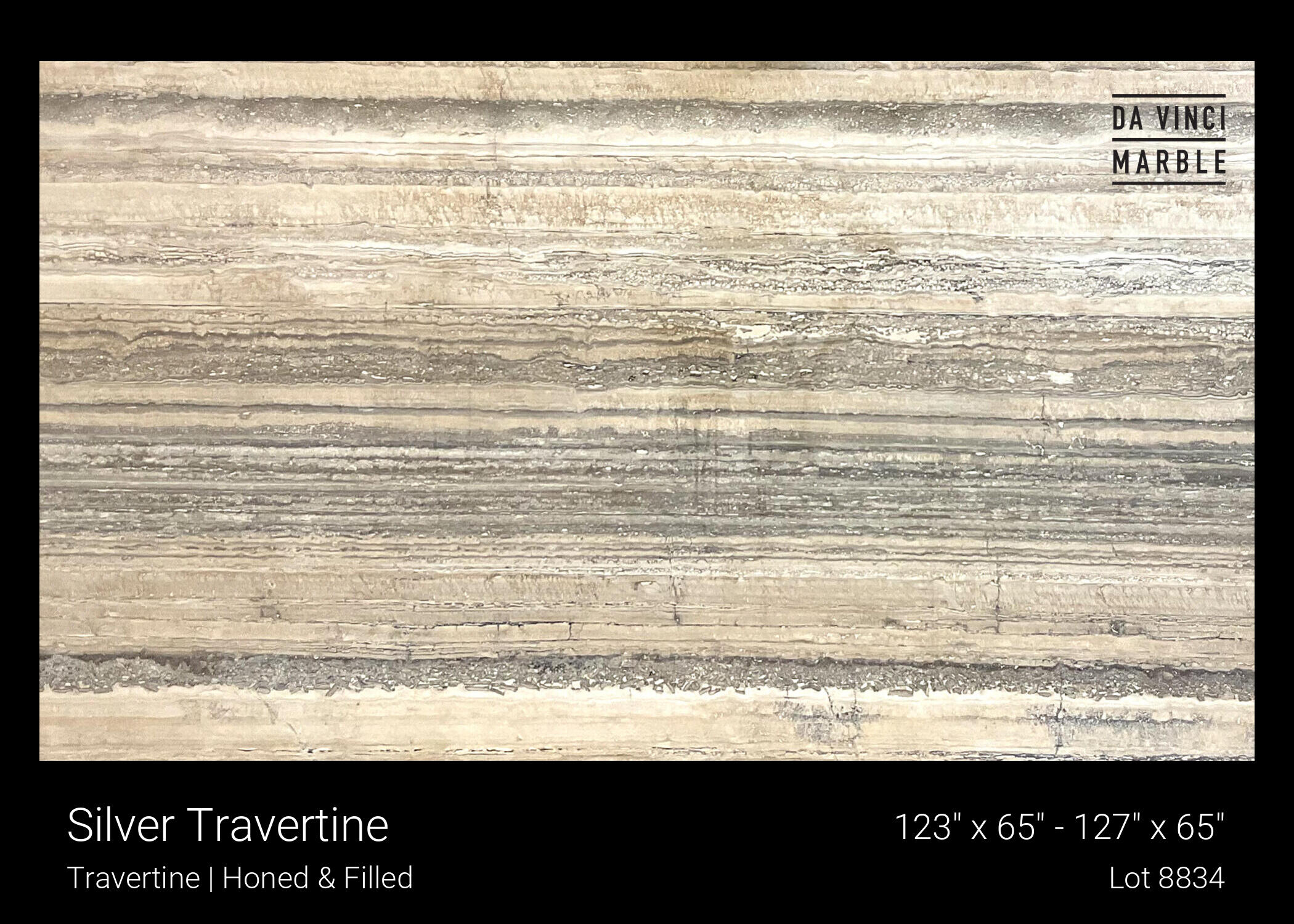 Silver Travertine Slab