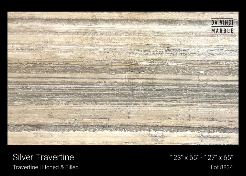 Silver Travertine Slab