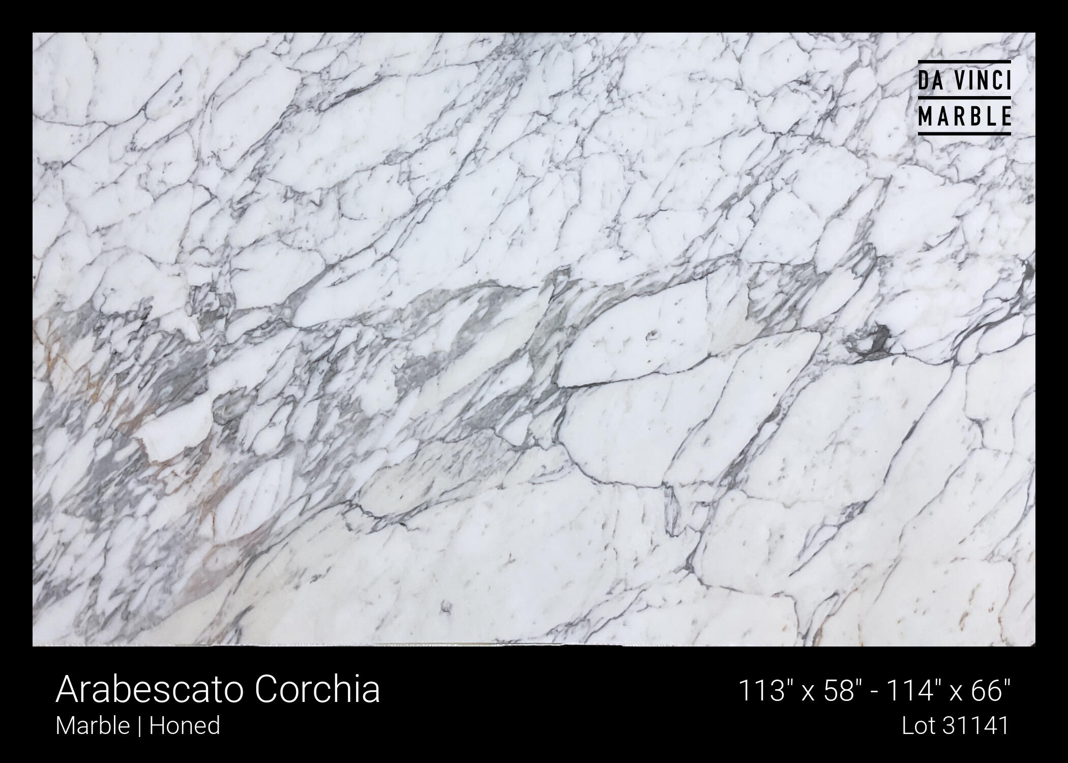 Arabescato Corchia Honed 2cm Slab