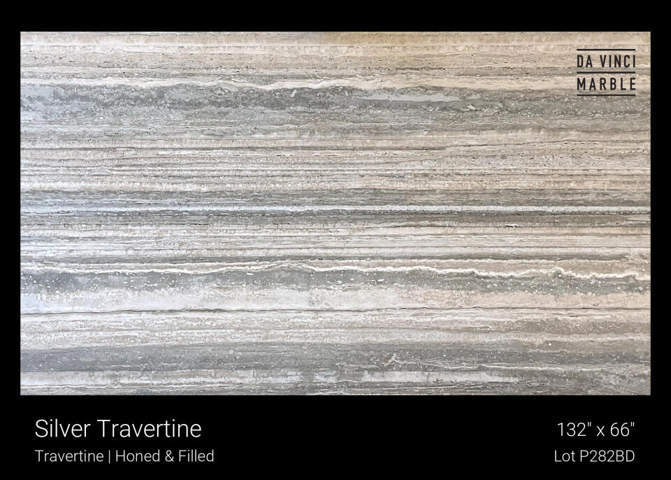 Silver Travertine Slab