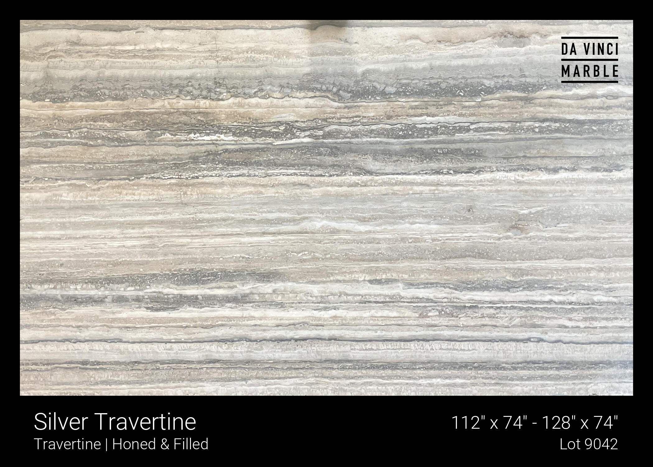 Silver Travertine Slab