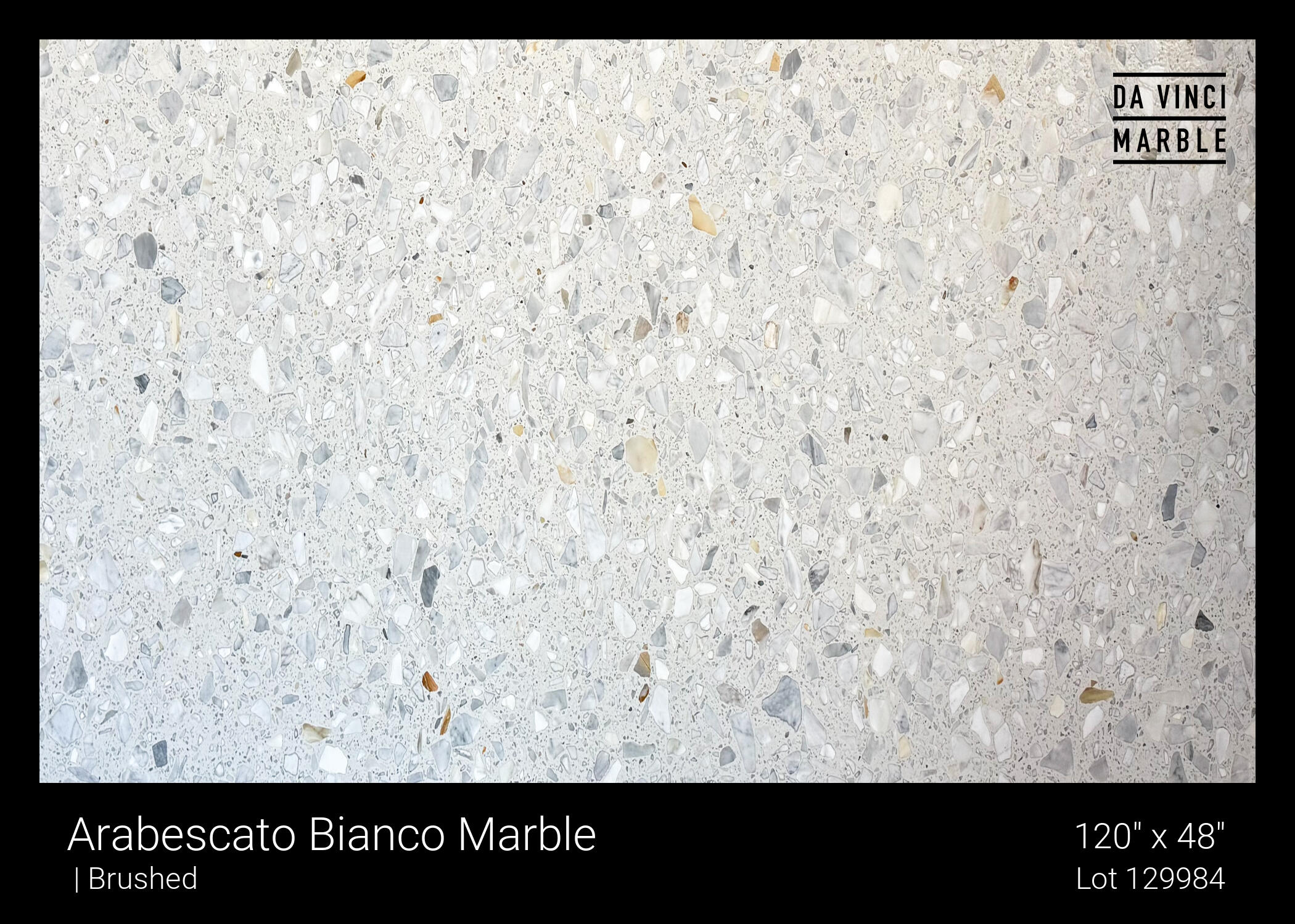 Arabescato Bianco Marble Brushed 120x48 2CM Slab