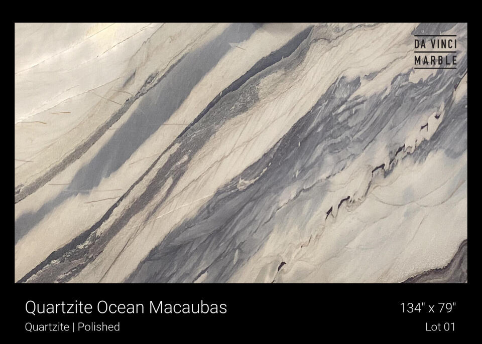 Quartzite Ocean Macaubas 2cm Slab