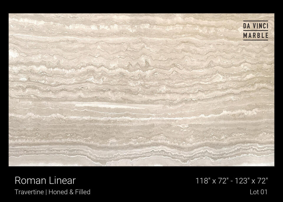 Roman Linear Travertine Slab