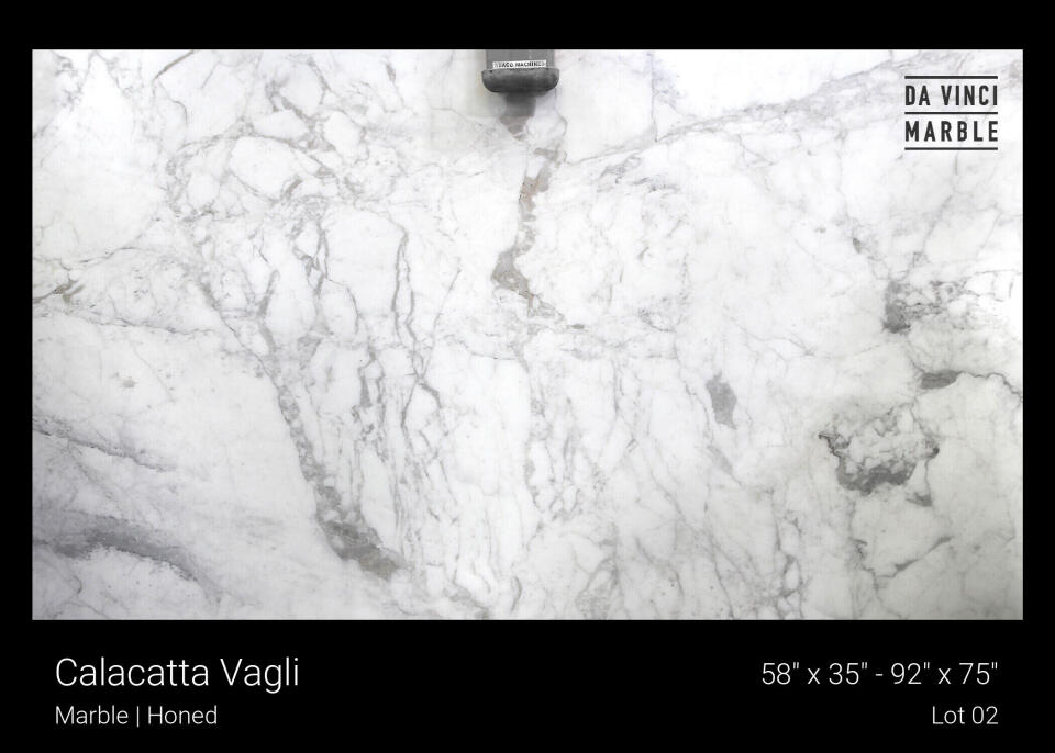 Calacatta Vagli Honed Finish 2cm Slab