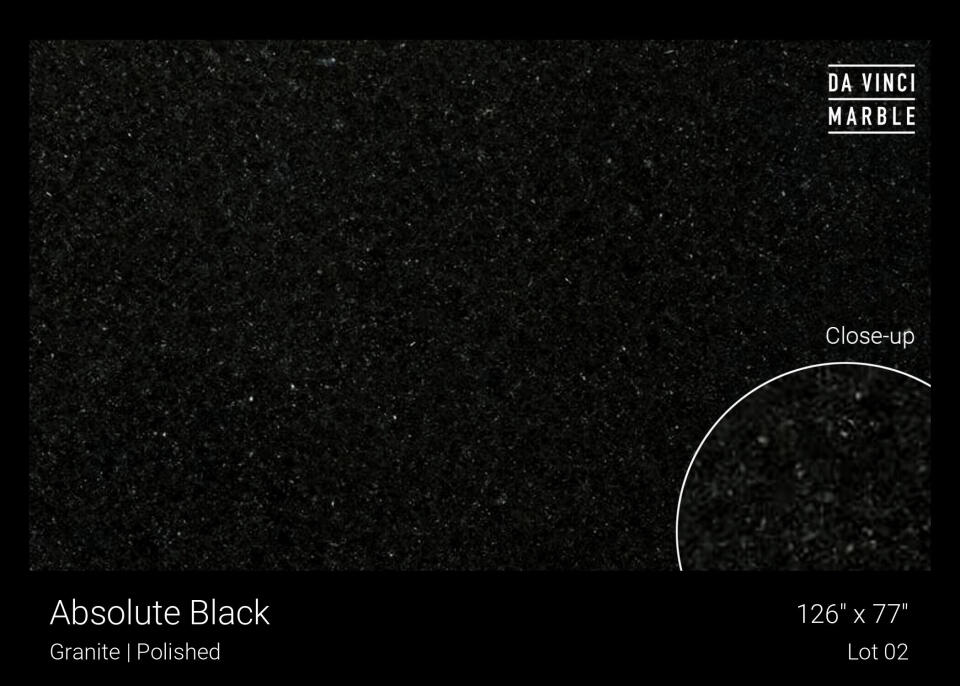 Absolute Black Polished 2cm Slab