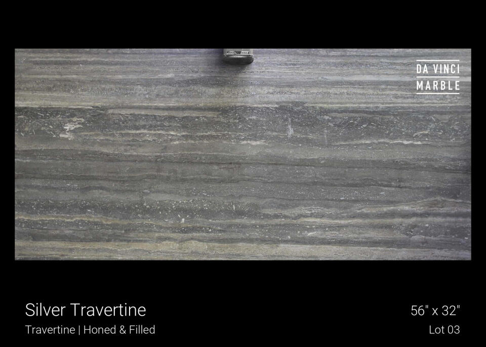 Silver Travertine Slab