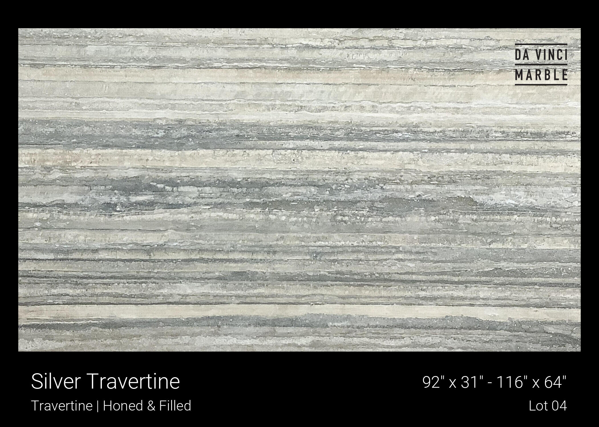Silver Travertine Slab
