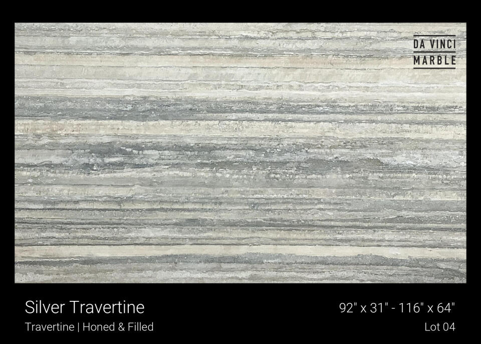 Silver Travertine Slab