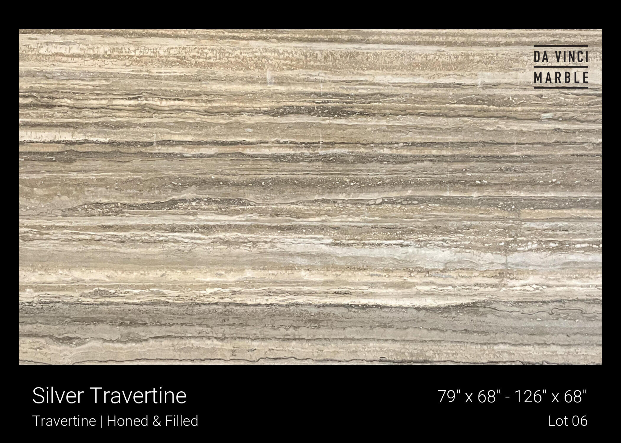 Silver Travertine Slab