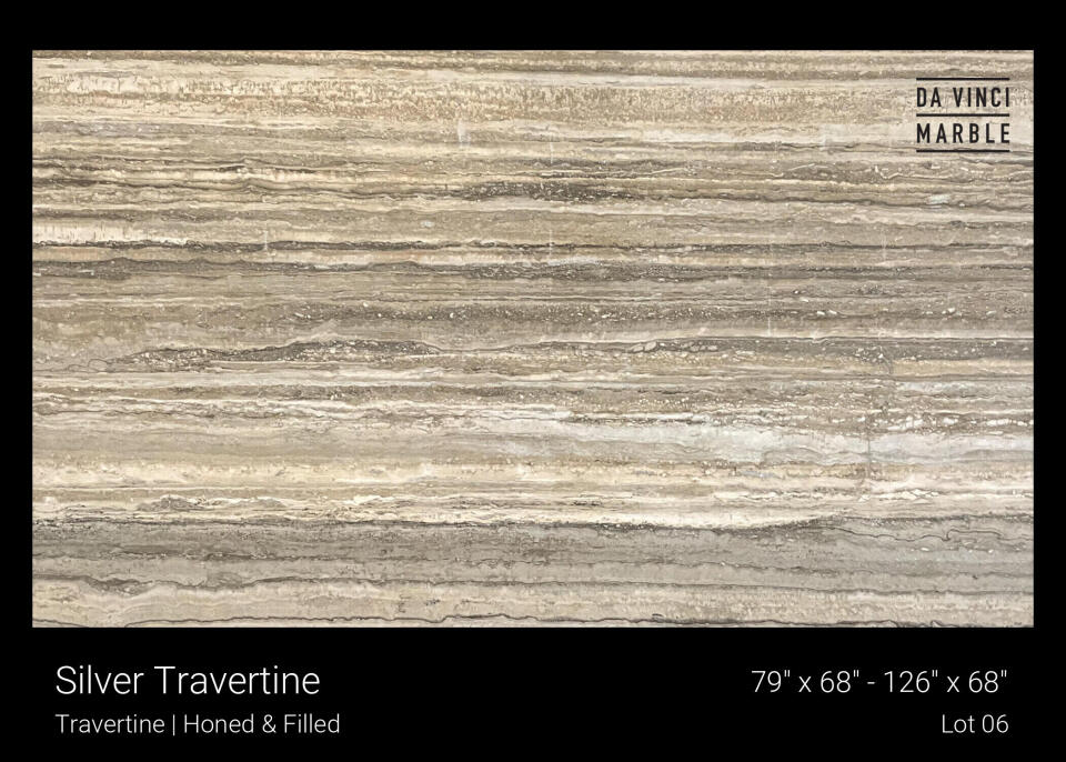 Silver Travertine Slab