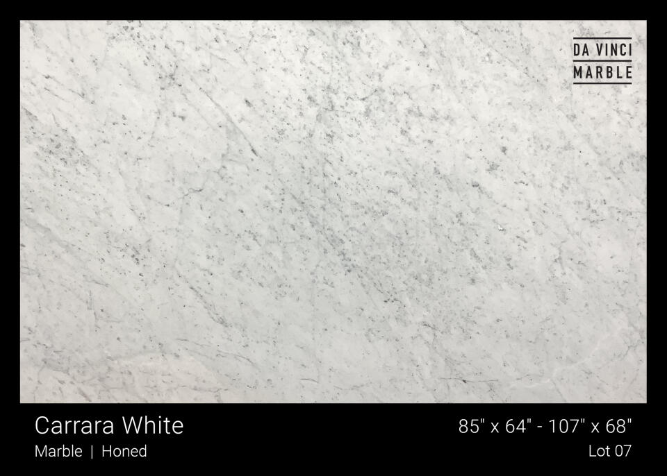 Bianco Carrara Honed 2Cm Slab