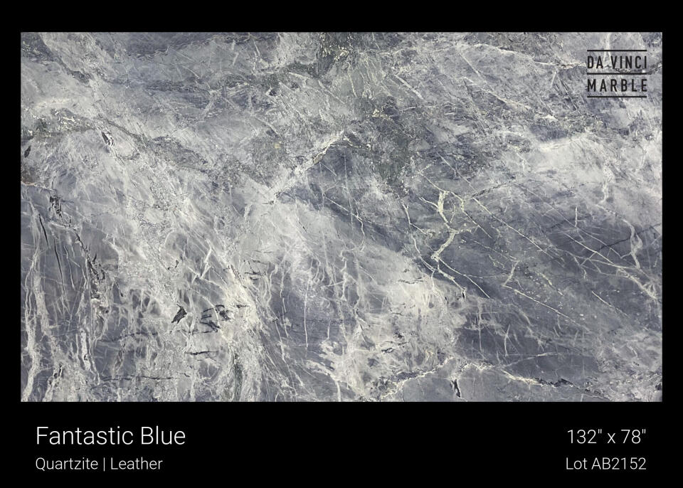 Fantastic Blue Leather 2cm Slab
