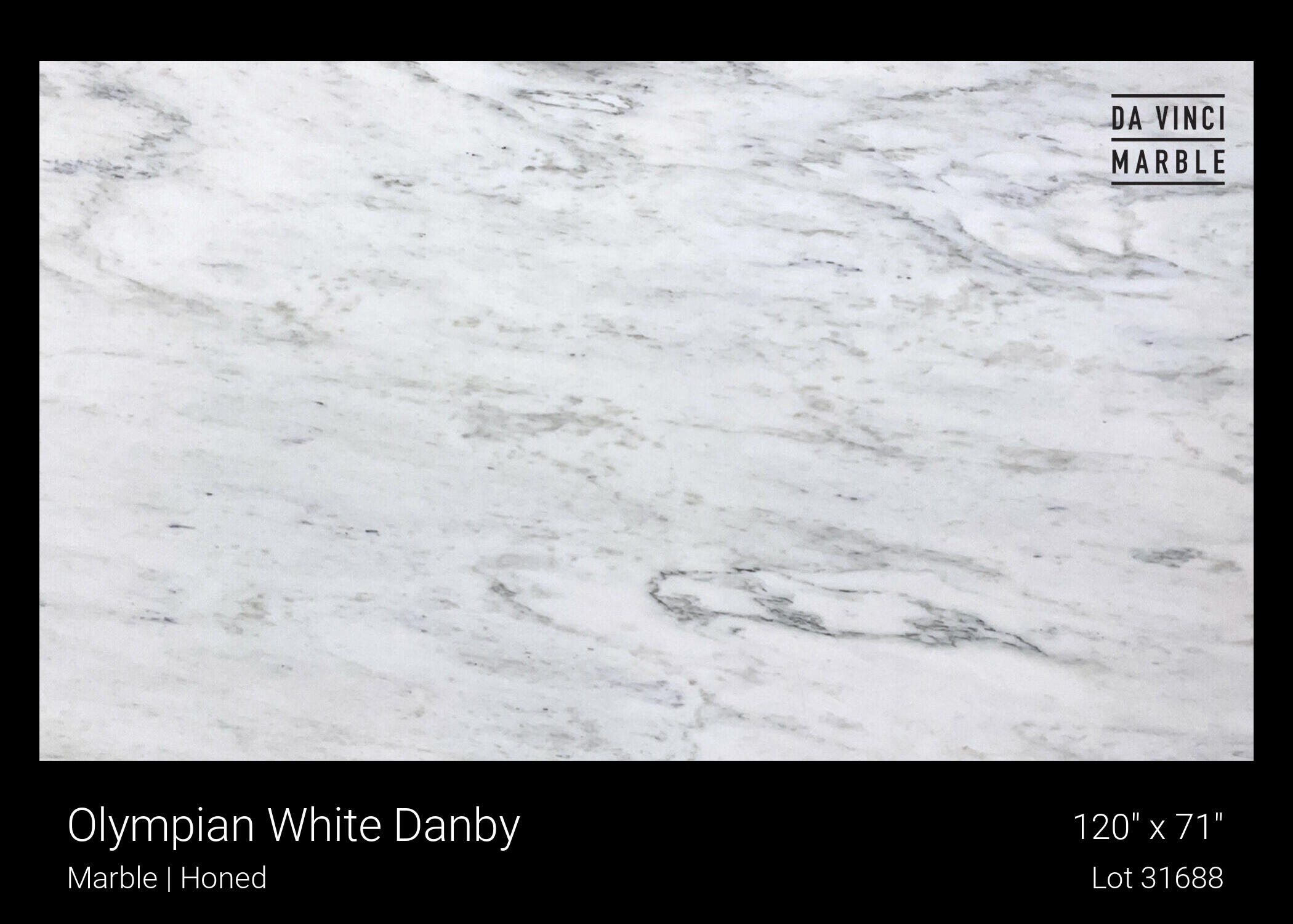 Olympian White Danby Honed 2cm Slab