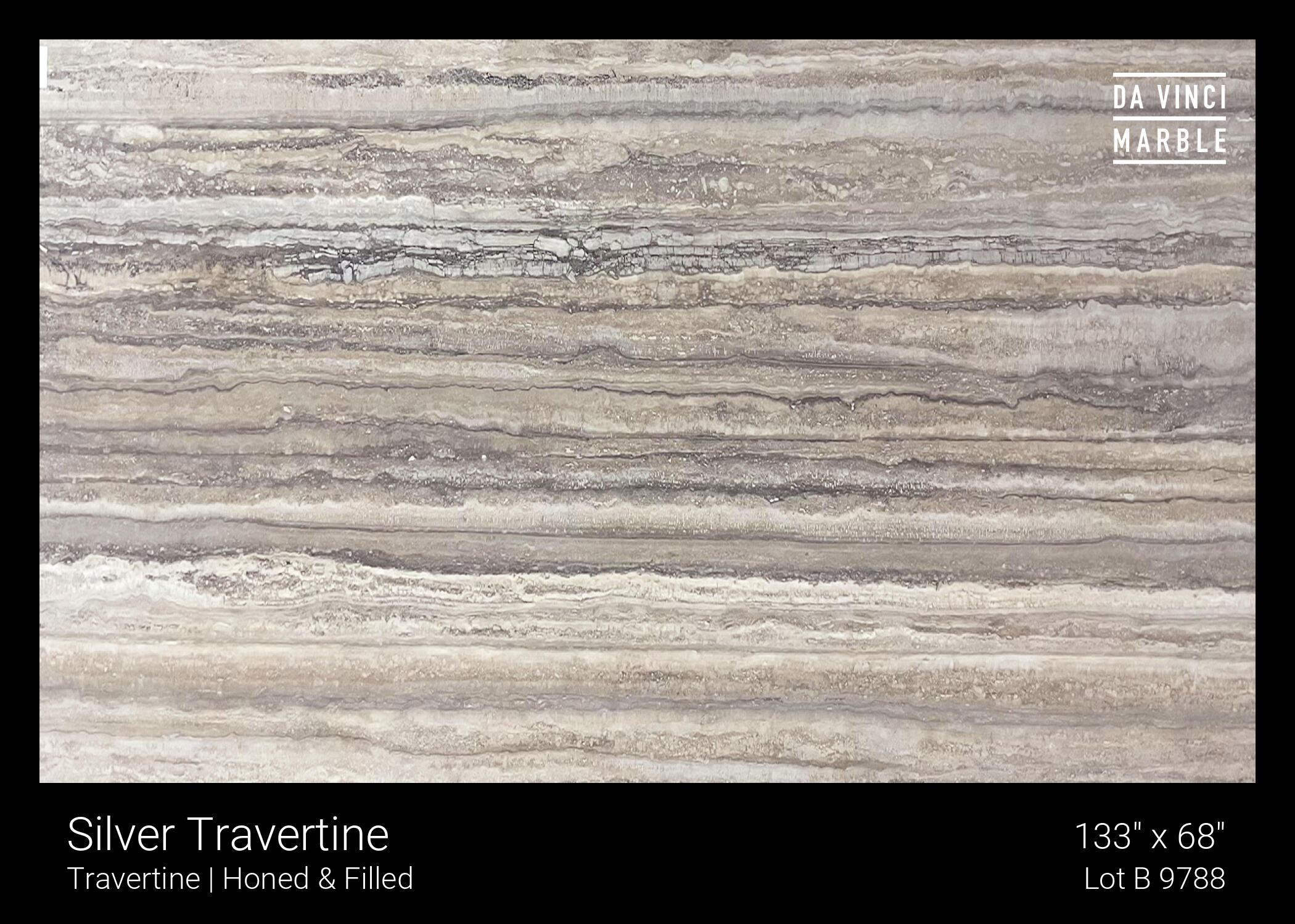 Silver Travertine Slab