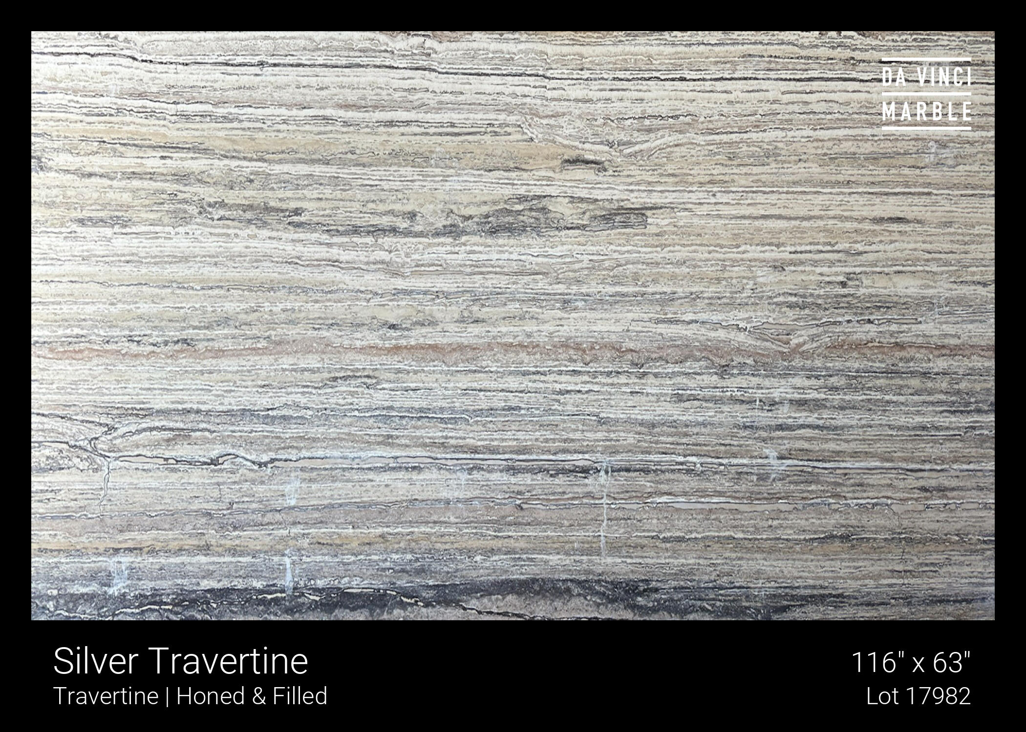 Silver Travertine Slab