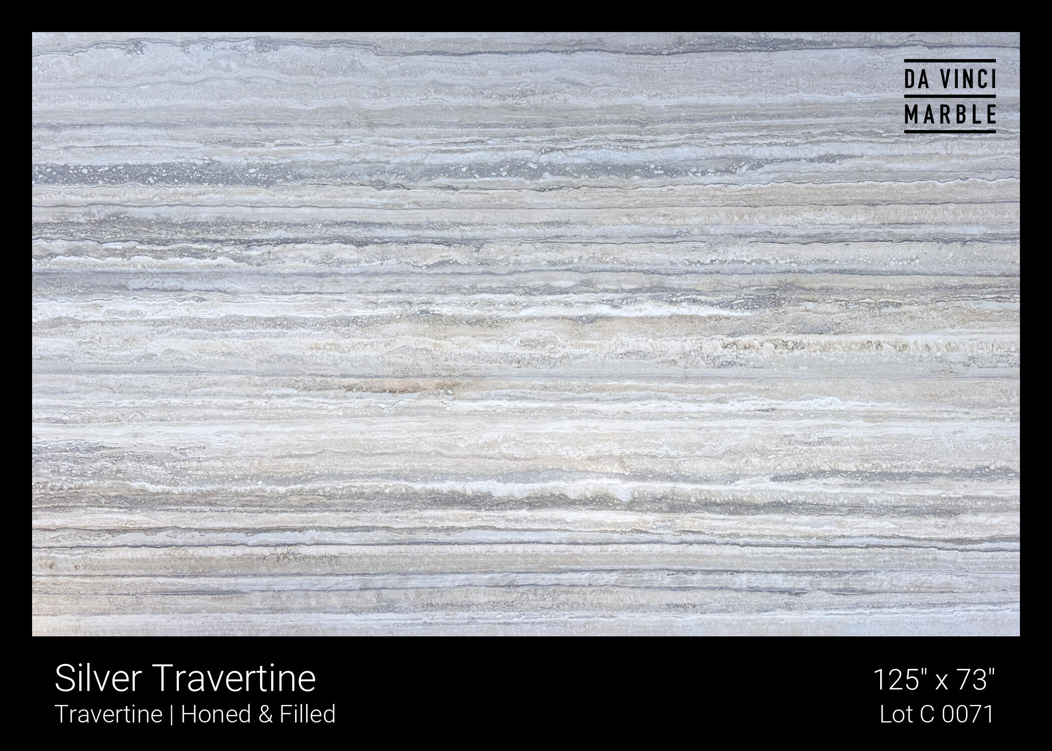 Silver Travertine Slab