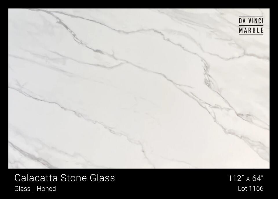 Calacatta Stone Glass Slab