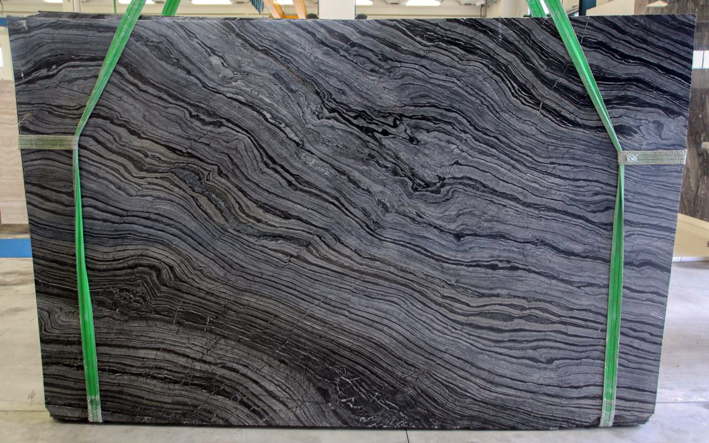 Silver Wave Leather 2cm Marble by PACIFICA