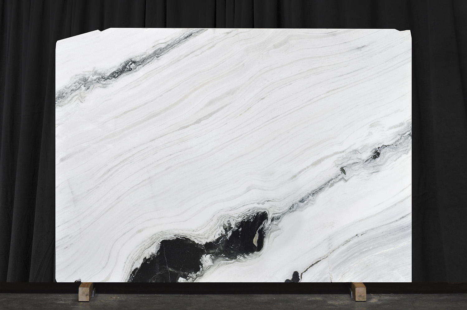 Panda White Polished Finish 2cm Marble by PACIFICA