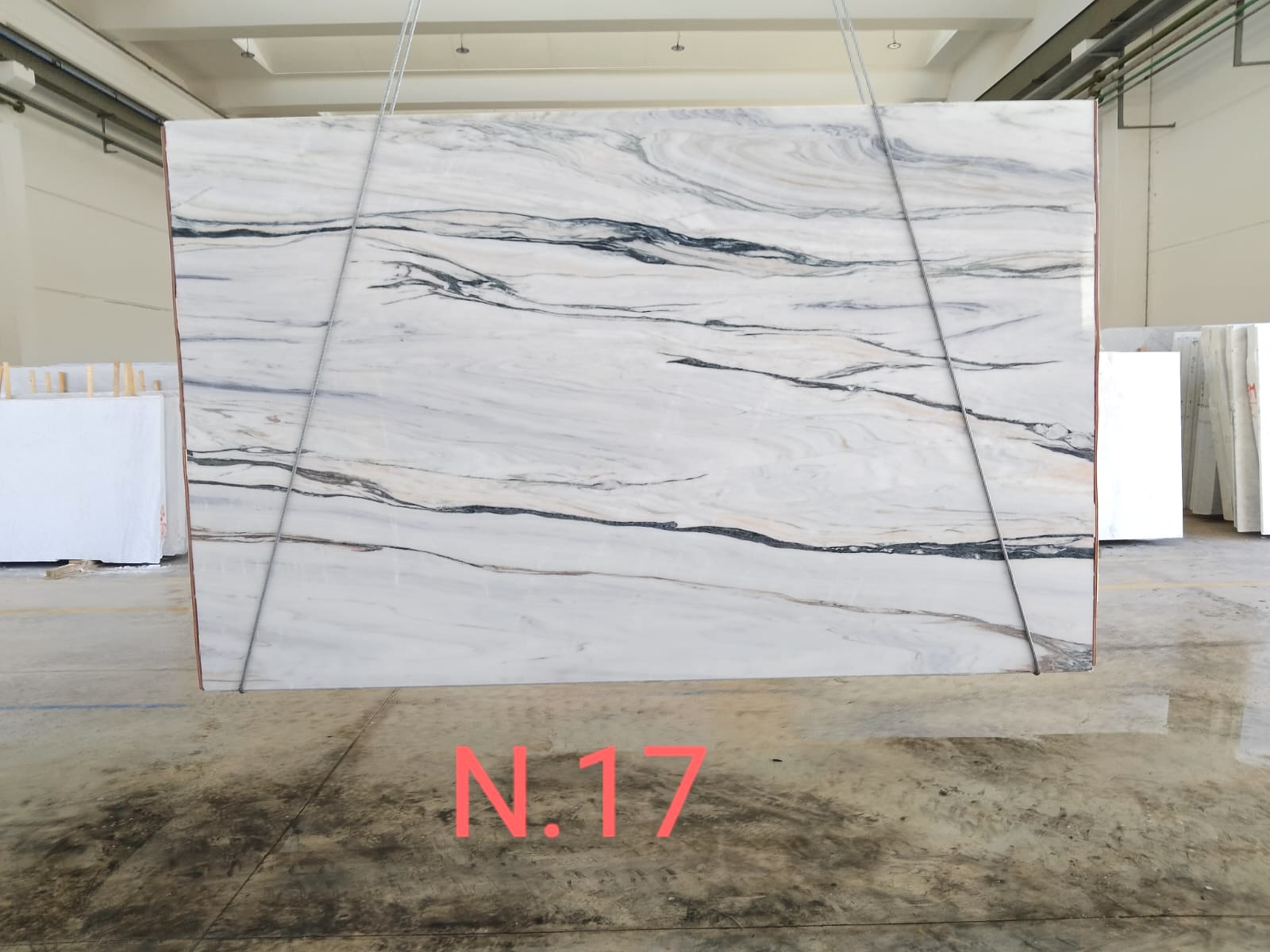 Bianco Lasa Polished Finish 2cm Marble by PACIFICA