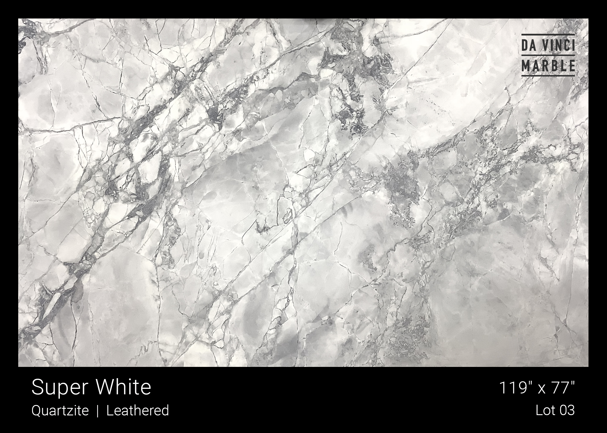 Super White Leather 2cm Slab