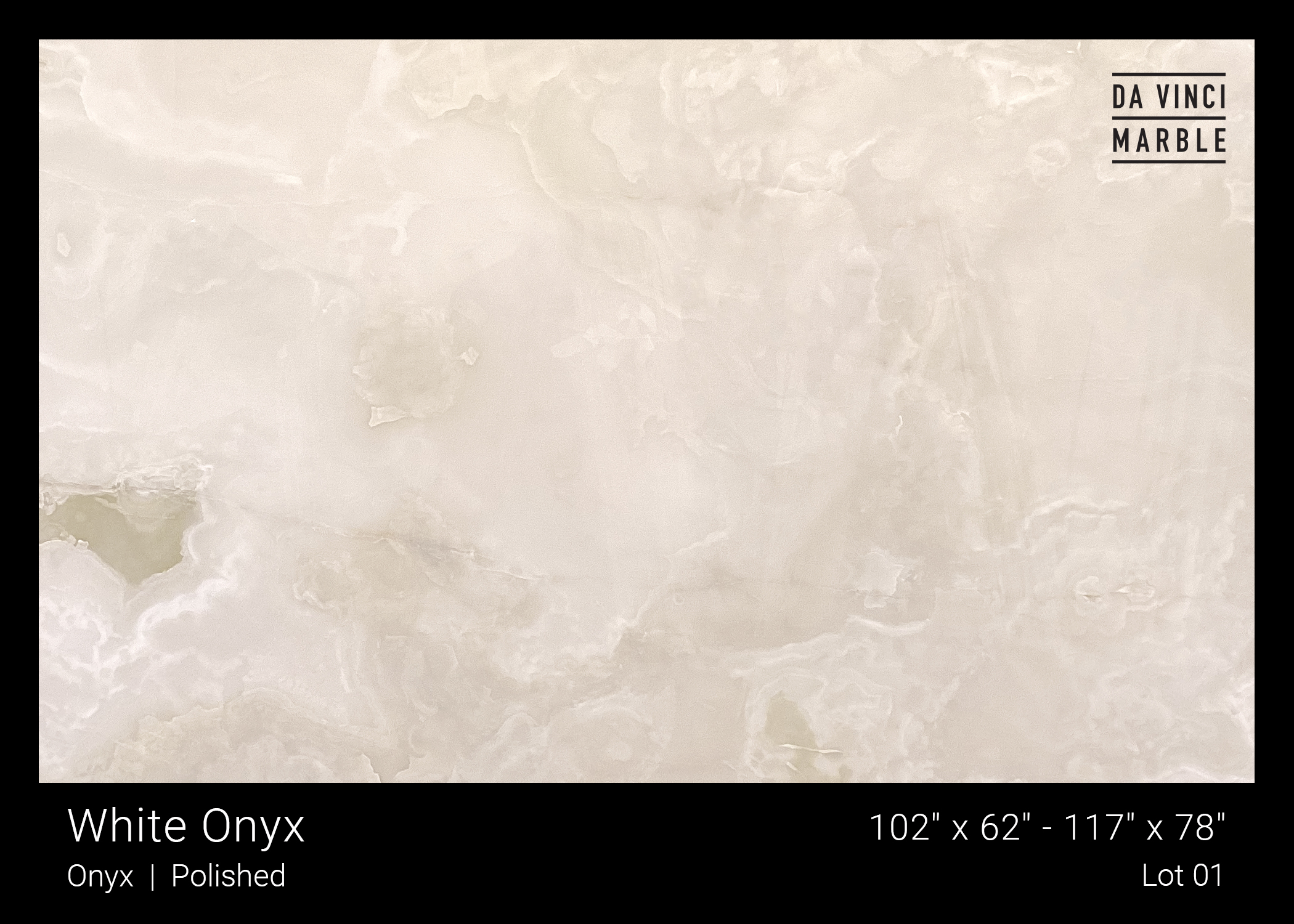 White Onyx Extra Polished Finish 2cm Slab