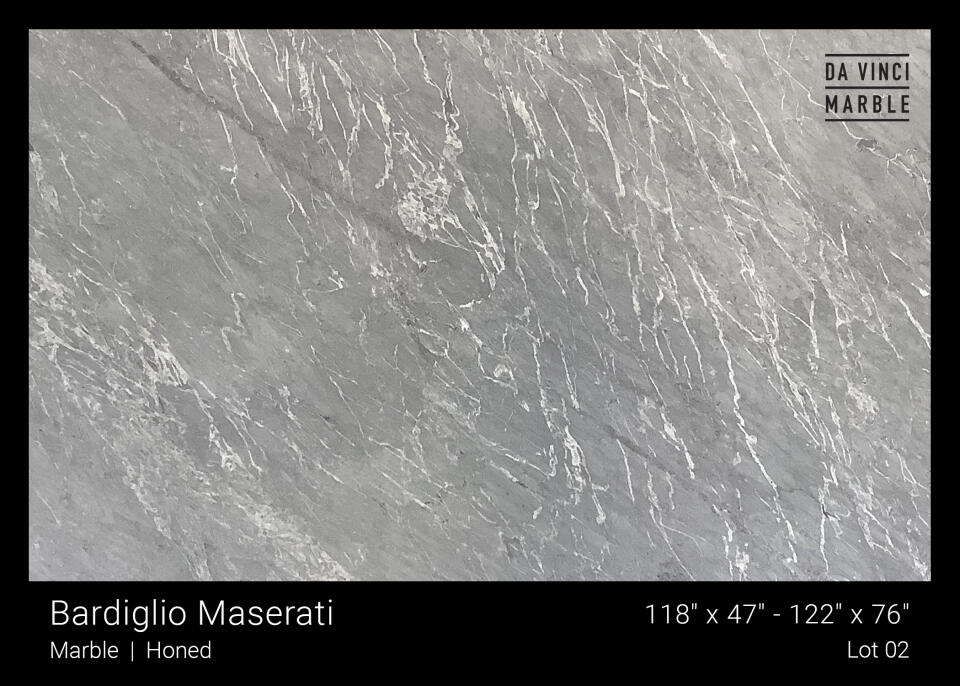 Bardiglio Maserati Honed 2cm Slab