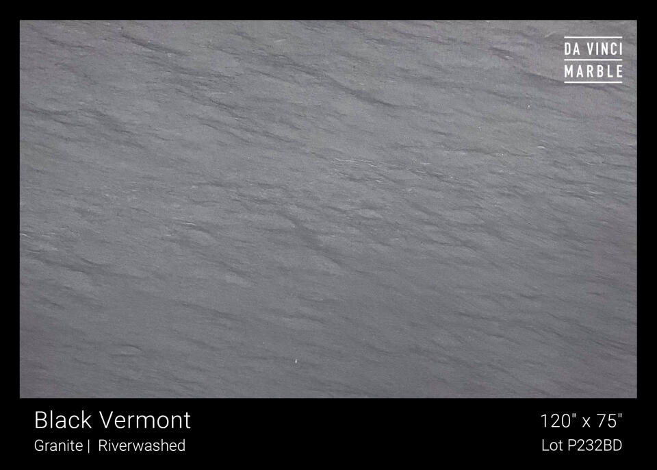 Black Vermont Riverwashed 2cm Slab