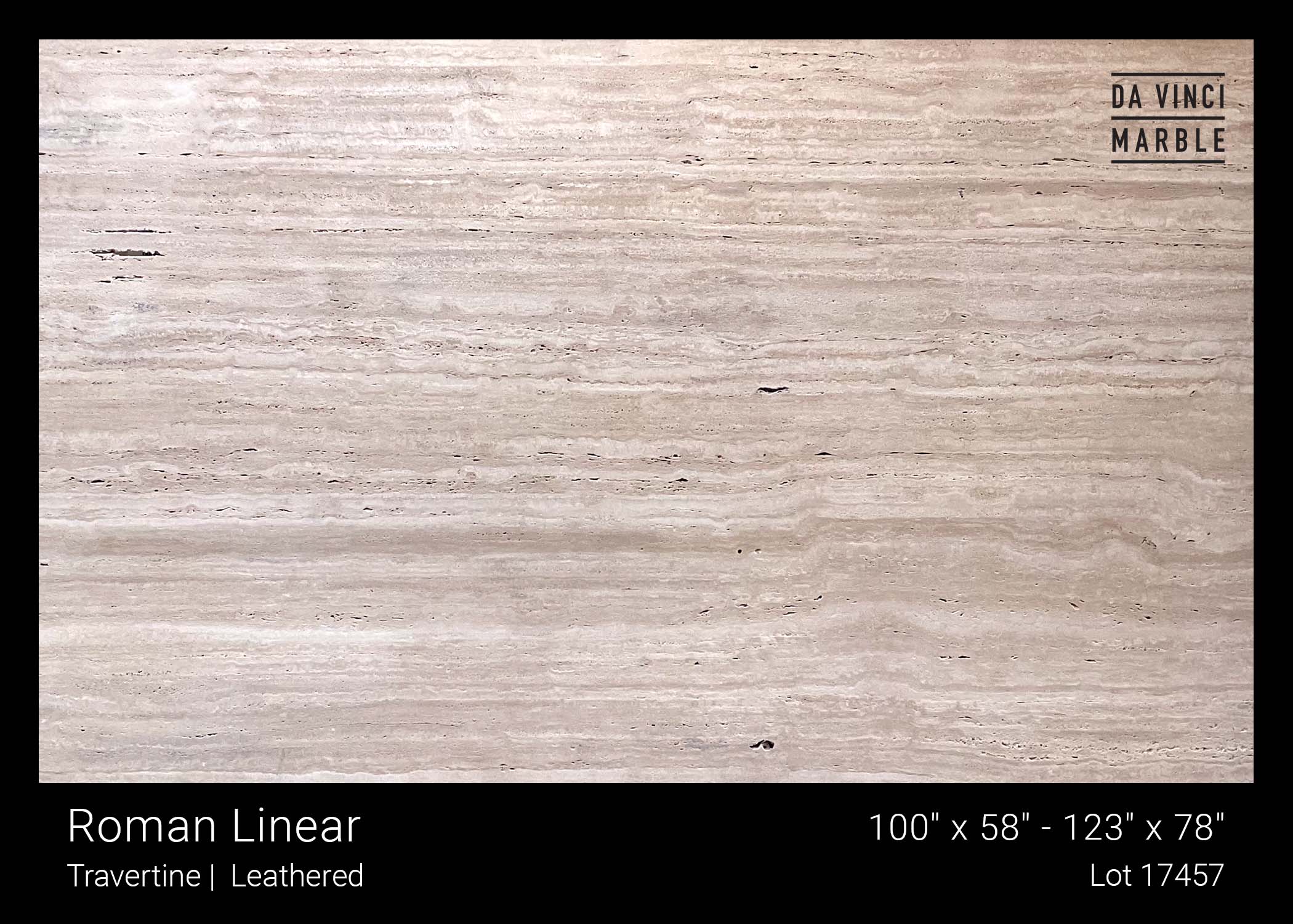 Roman Linear Leather/Unfilled 2cm Slab
