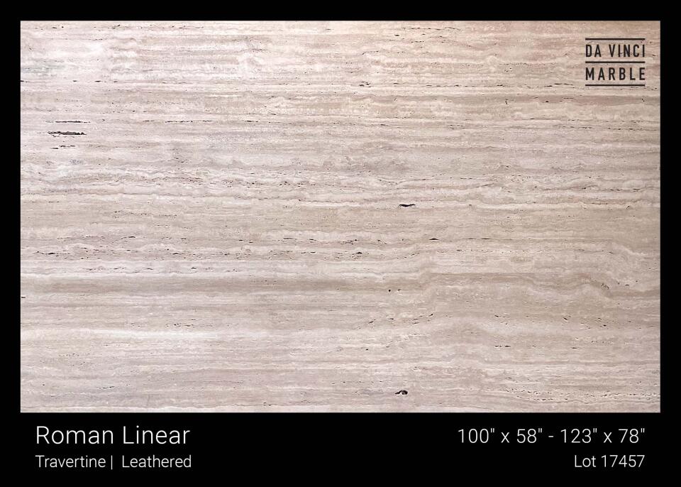 Roman Linear Leather/Unfilled 2cm Slab