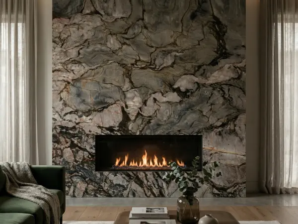 Blue Tempest Fireplace
