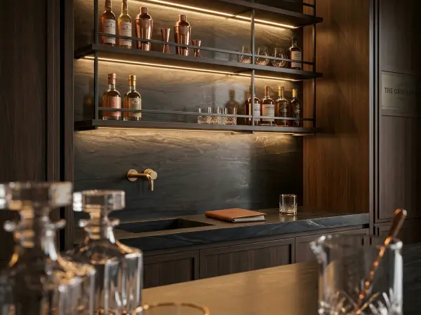 Brilliant Black Wet Bar