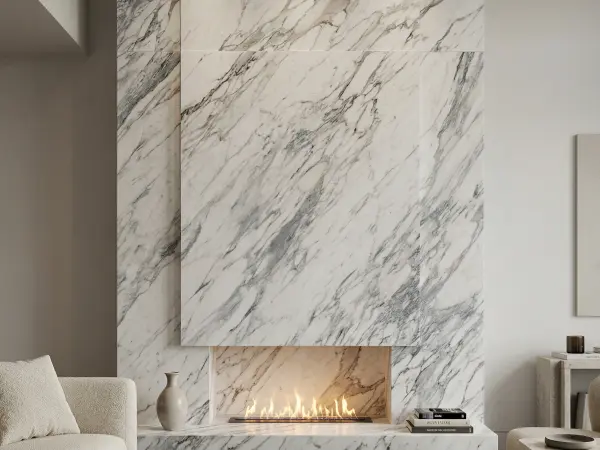 Arabescato Corchia Fireplace