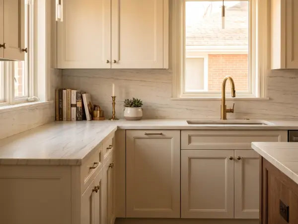 Bianco Dolomiti Transitional Kitchen