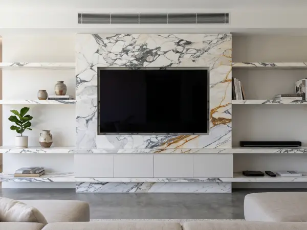 Calacatta Picasso TV Wall