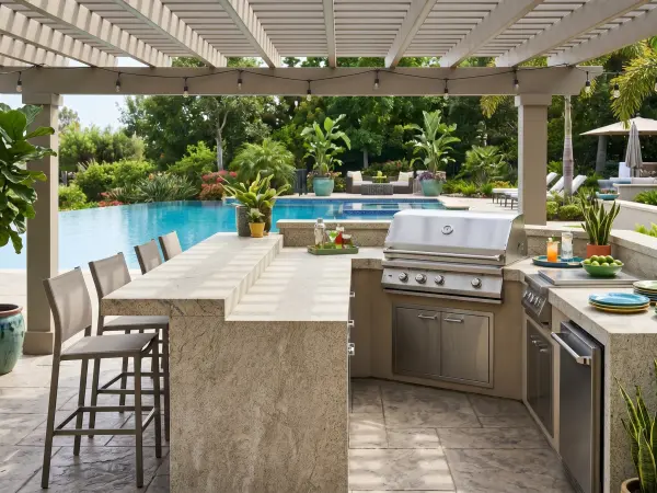 Giallo Ornamental Outdoor Bar / BBQ