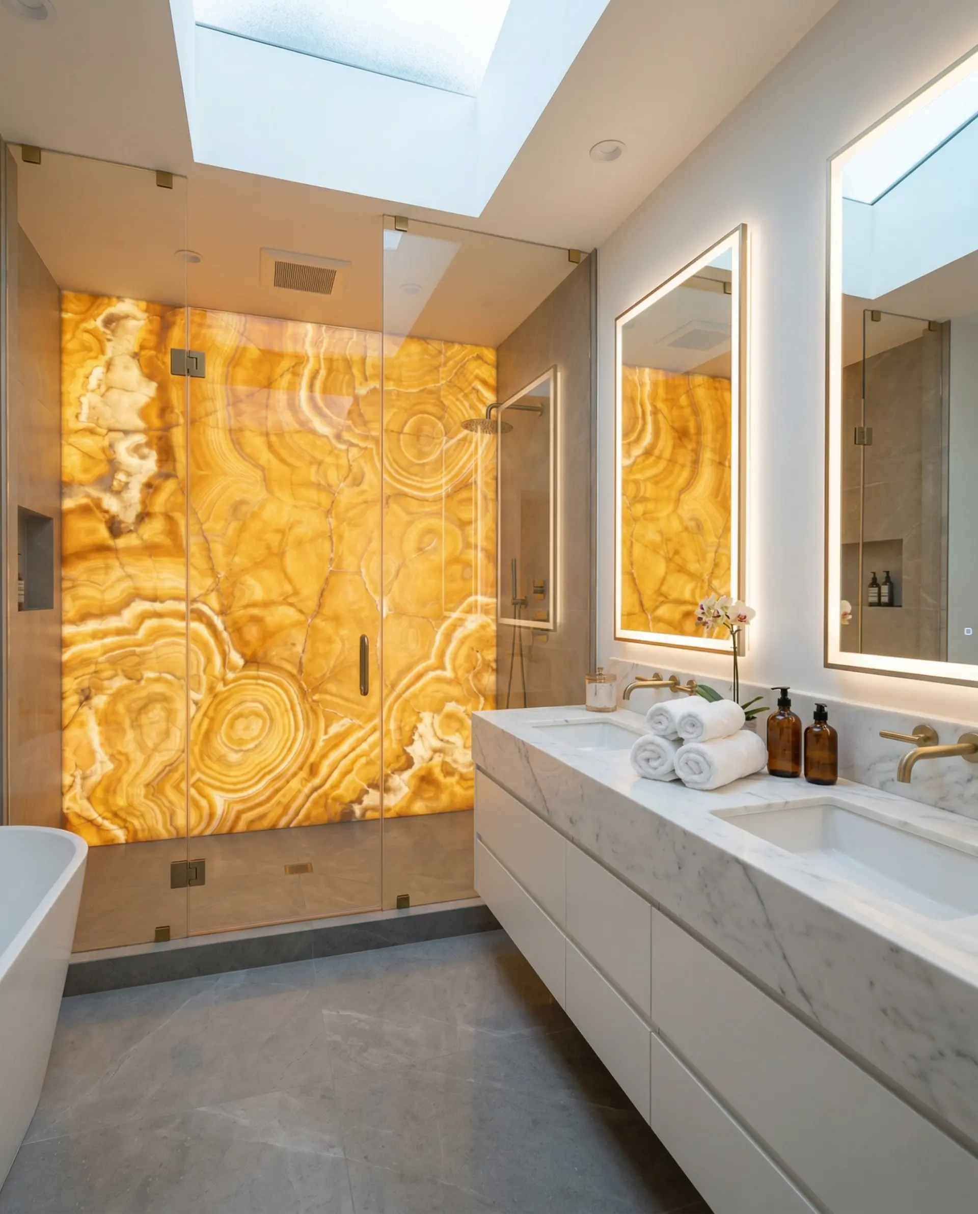 Arancio Onyx slab
