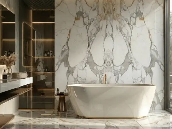 Calacatta Gold Borghini Bathroom