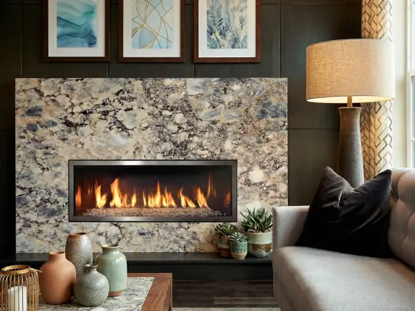 Calacatta Monet Medici Fireplace
