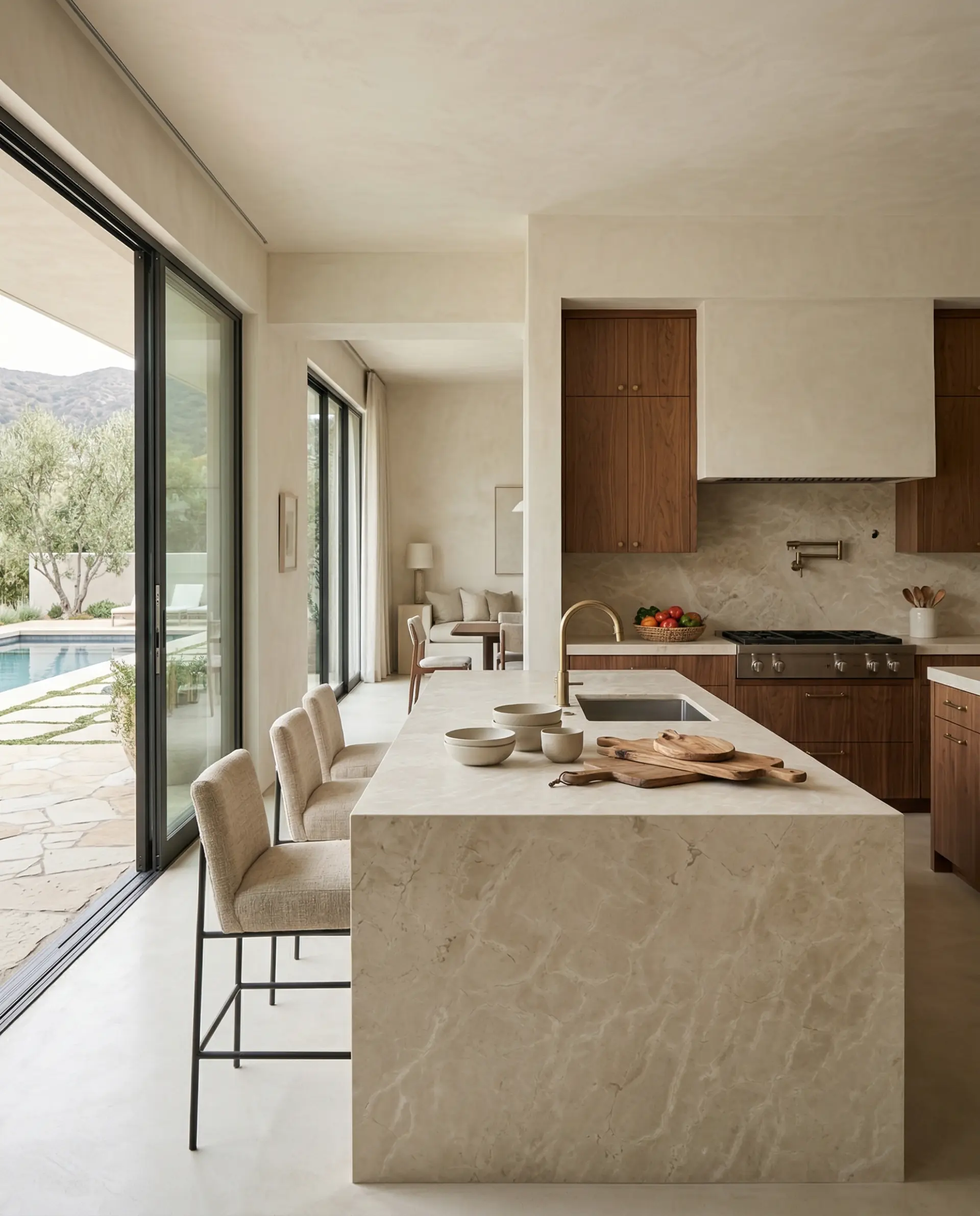 Crema Marfil slab