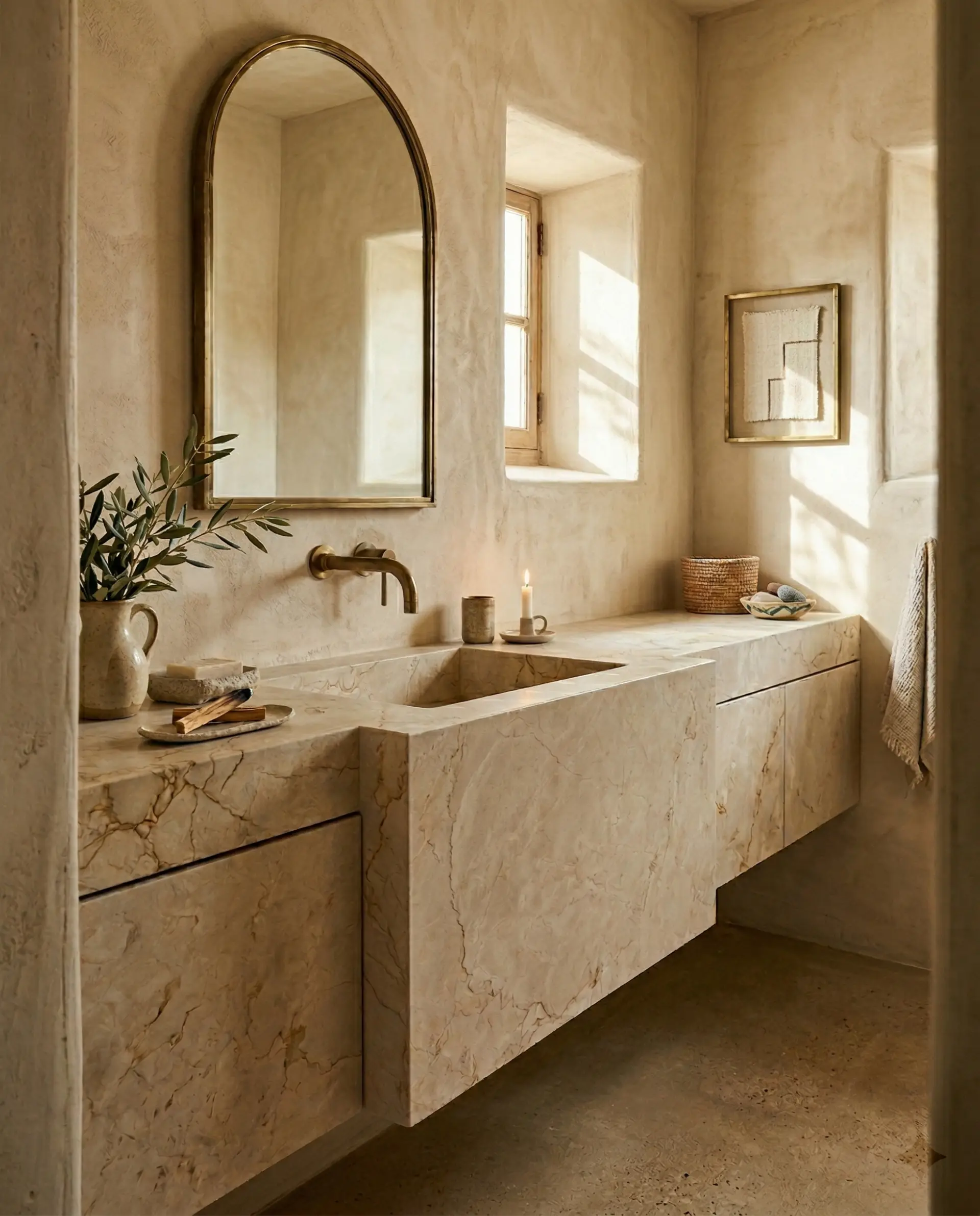 Crema Marfil slab