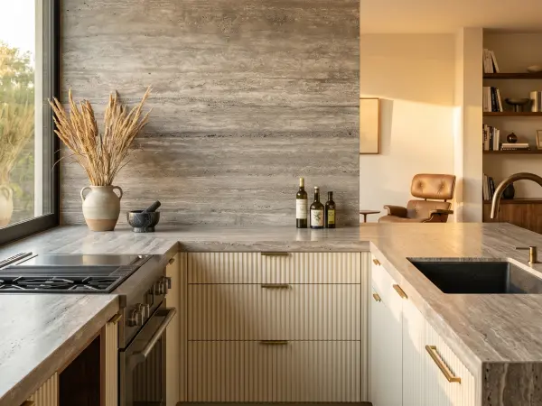 Titanium Travertine Kitchen