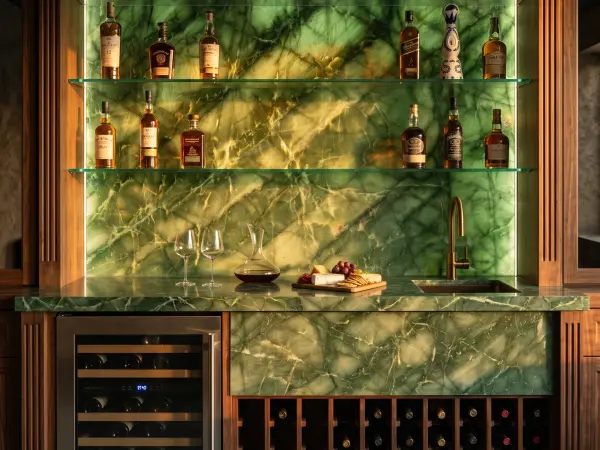 Emerald Green Wet Bar