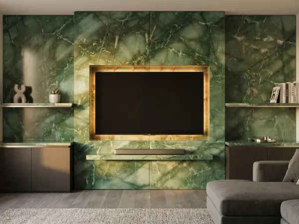 Emerald Green TV Wall