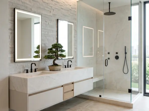 French Vanilla Modern Bathroom