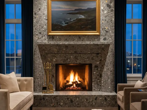 Gris San Marco Fireplace