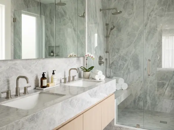 Bardiglio Nuvolato Light Bathroom