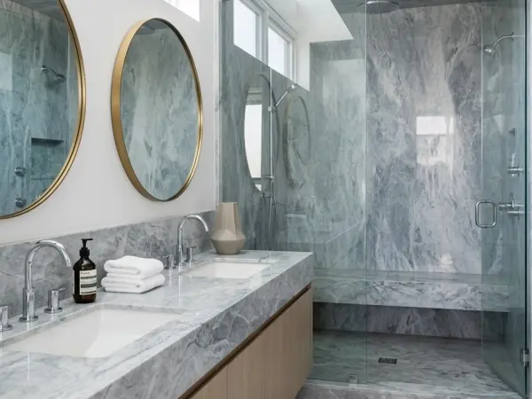 Bardiglio Nuvolato Light Bathroom