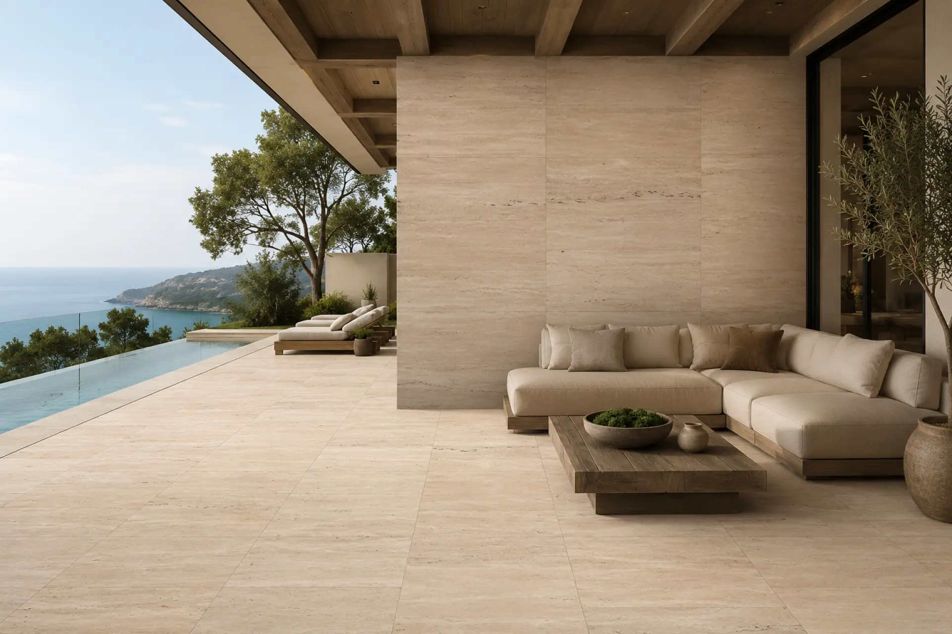 Roman Travertine slab